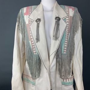 Vintage Beige Western Jacket/Blazer